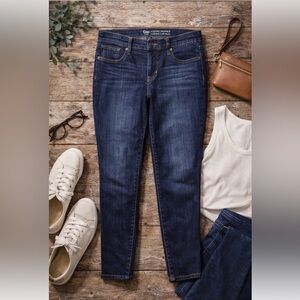 Gap Legging Skimmer Jeans Womens Size 10 Dark Wash Denim Distress Stretch